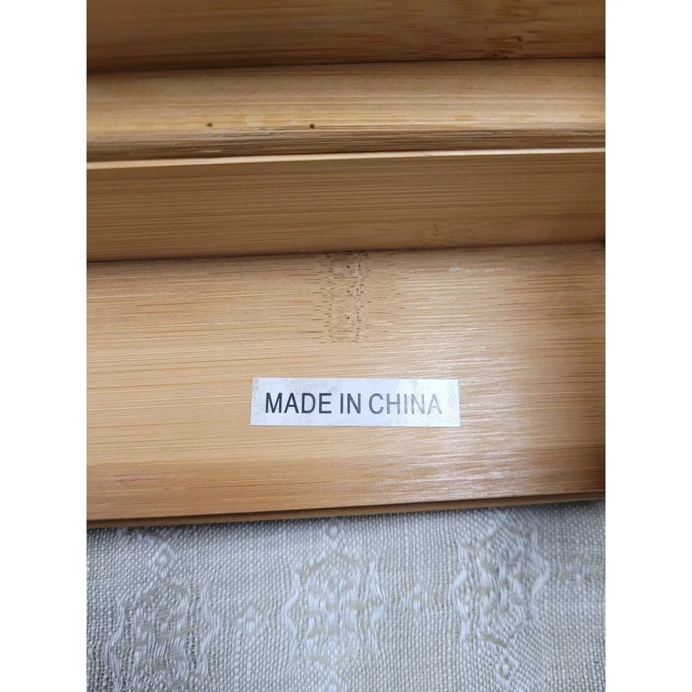 Expandable Bamboo Spice Rack 3 Tier Kitchen Cabinet Organizer Natural Wood Shelf